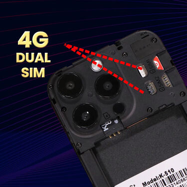 4G Dual SIM Big Screen Super Fast Android Mobile (K510)