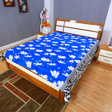 Pack of 8 Floral Delight Double Bedsheets with 4 Filled Pillows (8BS4P1)