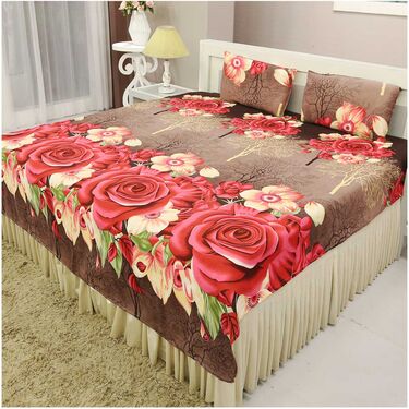Pack Of 8 Double Besdsheets with 16 Pillow covers + 2 Matress Lifter Free (8BS52)