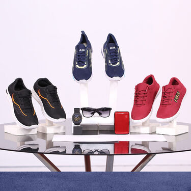 Durable Sports Shoes Pick Any 1 + Free Sports Watch + Aluminium Wallet + Sunglasses (SW70)