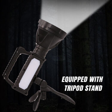 High Power long Range Rechargeable Torch with Emergency Light & Power Bank + Stand (EL5)