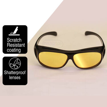 HD Night Vision Wrap Around Goggles With Safety Free Night light For Helmet (NVNLH)
