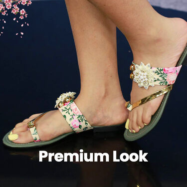 Pack of 2 Designer Ladies Sandals + Golden Watch Free (LSW1)