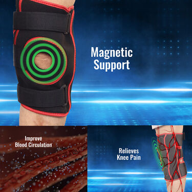 Pack of 2 Magnetic Knee Support for Pain Relief with Hinge (PRS18)