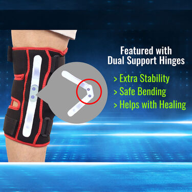 Pack of 2 Magnetic Knee Support for Pain Relief with Hinge (PRS18)
