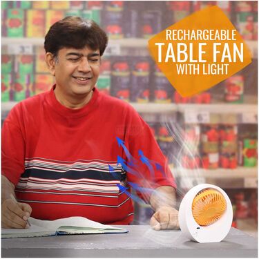 Rechargeable Table Fan with Light (EF9)
