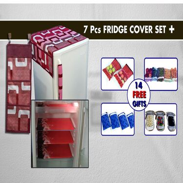 7 Pcs Geometric Fridge Cover Set 14 Free Gifts
