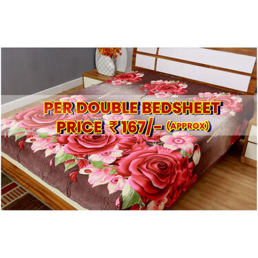 Pack of 12 Beautiful Floral Double Bedsheets (12BS2)