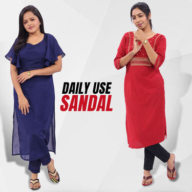 Pack of 2 Ladies Sandals And Free Golden Watch (LSW6)