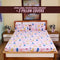 Animal Printed Fitted Double Bed sheet with 2 Pillow Covers (DBS20)