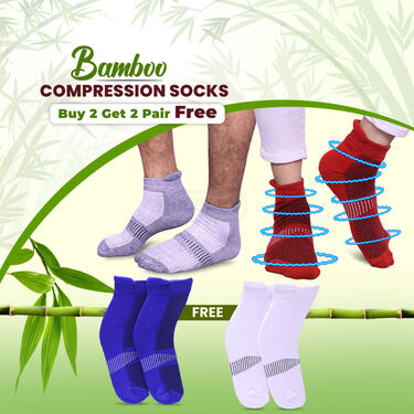 Bamboo Compression Socks Buy 2 Get 2 Pair Free (CS07)