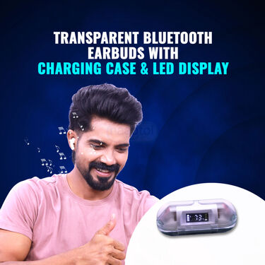 Transparent Capsule Shape Earpods With Charging Case (TWS72)