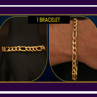 2 Golden Chain + Bracelet + Ring + Digital Watch (2GCBRW3)