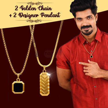 2 Golden Chain with Pendant  (MGJ38)