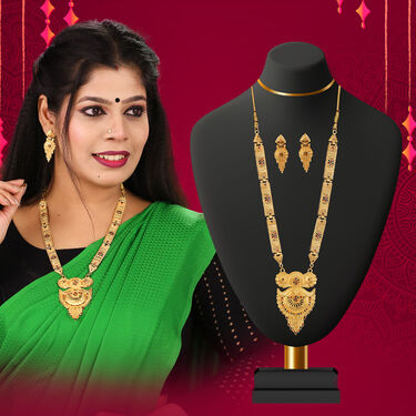 2 Golden Jewellery Sets with Free Golden Chain (2GJ1FC2)