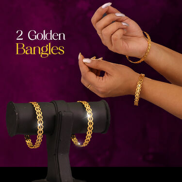 2 Liner Necklace Set + 2 Bangles + Free Chain Pendant (2LNSBCP)