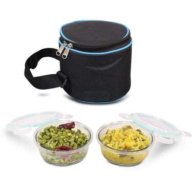 2 Premium Leakproof Glass Lunch Box (2GLBB)