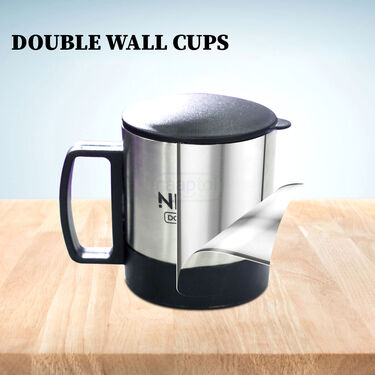 24 Hours Hot or Cold Insulated Flask (1.0 Ltr) + 2 Double Wall Cup With Lid (1F2C2)