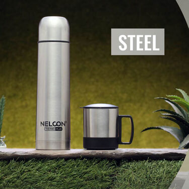 24 Hours Hot or Cold Insulated Flask + Double Wall Cup