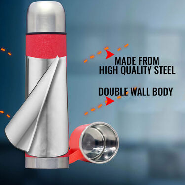 24 Hours Hot or Cold Insulated Flask + Double Wall Cup