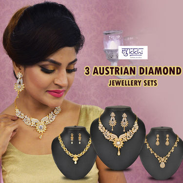 3 Austrian Diamond Jewellery Sets (3AUD1)