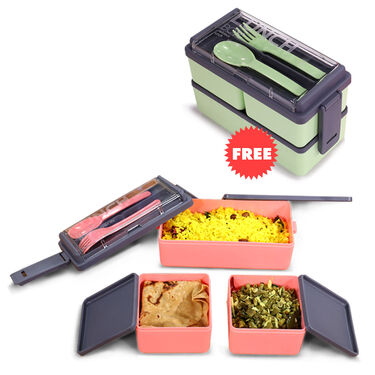 3 Compartment Lunch Box - Buy 1 Get 1 Free (3CRTB)