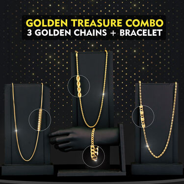 3 Golden Chain + Bracelet (MGJ31)