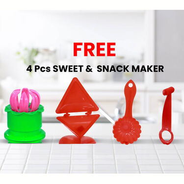 3 in 1 Puri Kachori & Gujiya Maker + Free 4 Pcs Snack Maker (PKG3)