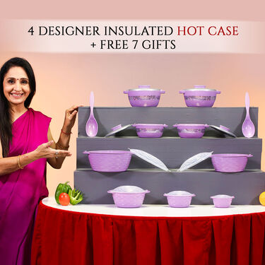 4 Designer Insulated Hot Case with 7 Free Gifts (4ICW7FG)