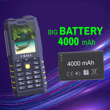 4 SIM Big Battery Big Mobile with Inbuilt Powerbank, Torch And Emergency Light (K41)