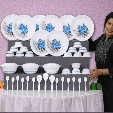 45 Pcs Designer Dinner Set for Family of 8