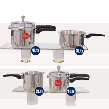 4L + 3L + 2L + 1L Complete Pressure Cooker Combo (4PC1)