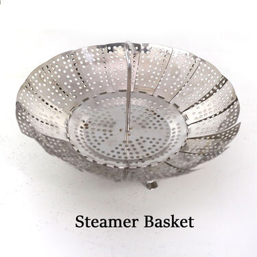 5 Ltr Pressure Cooker + 12 Cavity Idli Rack + Cake Mould + Steamer Basket (1PC1CM1SB1)