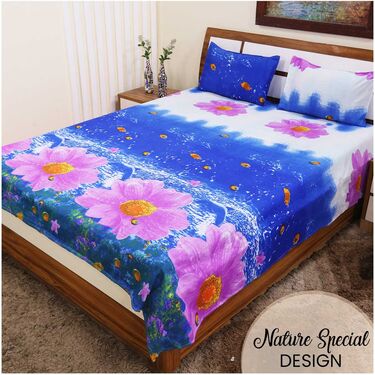 Pack Of 5 Nature Double Bed Sheets Set + 1 Double Bed Sheet Set Free (5BS10+1)