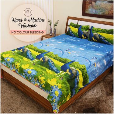 Pack Of 5 Nature Double Bed Sheets Set + 1 Double Bed Sheet Set Free (5BS10+1)