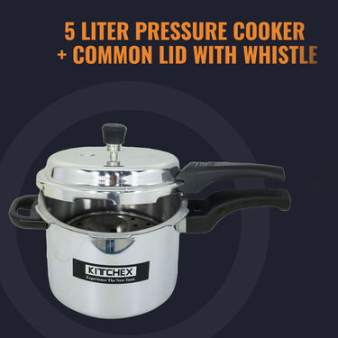 5 + 3 Ltr Pressure Cooker & Pressure Pan Combo + Free Idli Rack + Free Chirata + Free Puttu Maker (1PC1PP2)