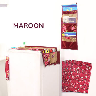 7 Pcs Beautiful Fridge Cover Set + 14 Free Gifts with Kitchen Scissor (7F10)