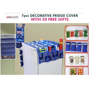 7 Pcs Decorative Fridge Cover Combo with 20 Free Gifts (7F4)