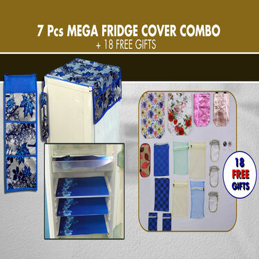 7 Pcs Mega Fridge Cover Combo with 18 Free Gifts