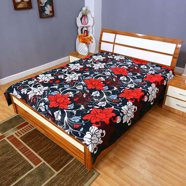 Pack of 8 Floral Delight Double Bedsheets with 4 Filled Pillows (8BS4P1)