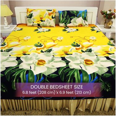 Pack Of 8 Double Besdsheets with 16 Pillow covers + 2 Matress Lifter Free (8BS52)