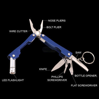 9 in 1 MultiFunctional Hand Plier Tool + Free Safety Bag (HT15)