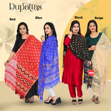 Buy 2 Get 2 Banarasi Inspired Dupattas (4BD-1)