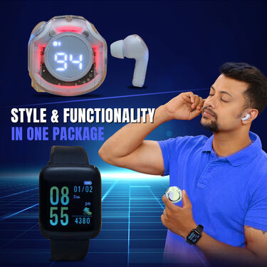 Smart Watch ID116 With Ultrapods Pro (BCSW14)