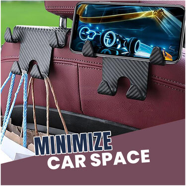 Car Backseat Headrest Hook - Pack of 2 (CHNHP2)