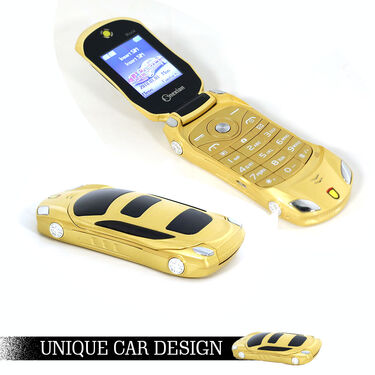 Car Flip Phone with Dual Screen & Dual SIM + Free Wireless Bluetooth Earpods with Charging Case & Inbuilt Powerbank (CSM11)