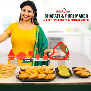 Chapati & Puri Maker + Free 5 Pcs Snack Maker (CP5)