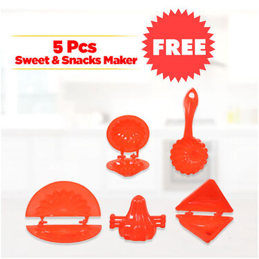 Chapati & Puri Maker + Free 5 Pcs Snack Maker (CP5)