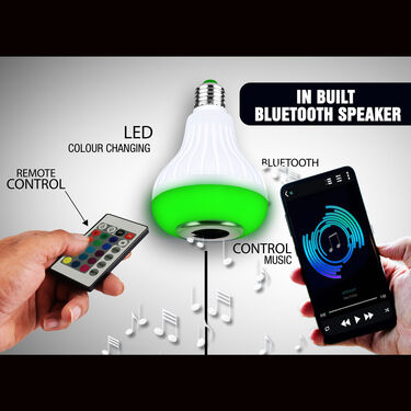 Colour Changing Bluetooth Speaker with Remote + LED Fiber