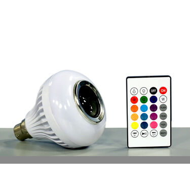 Colour Changing LED Bulb with Bluetooth Speaker with Remote & Free LED Laser Star Light (CBSR7)